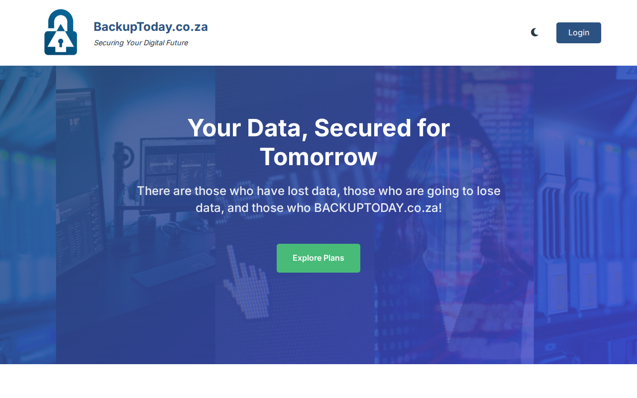 backuptoday.co.za homepage