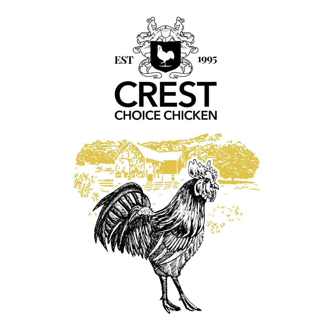 Crest Choice Chicken - Logo design and color palette by the Native Creative