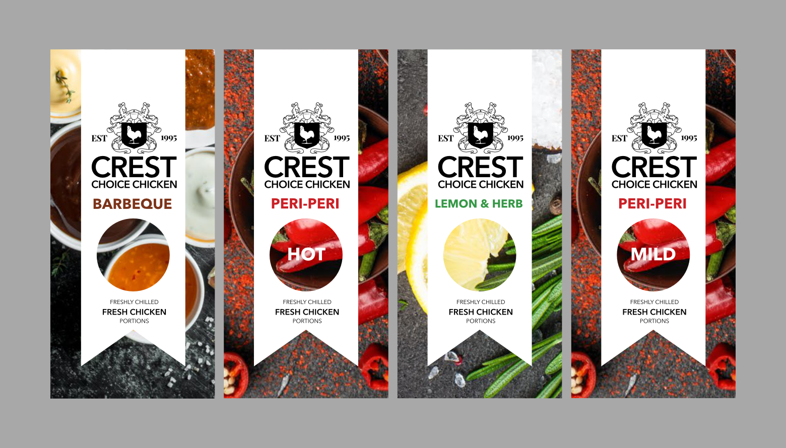 Crest Choice Chicken - Label design and typography by the Native Creative