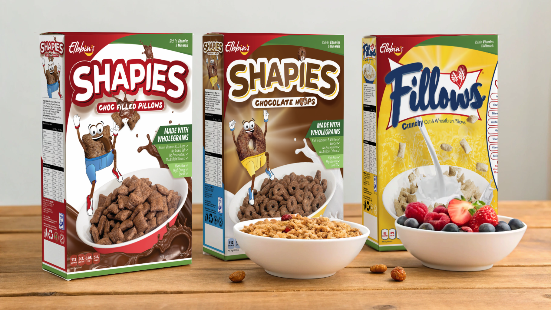 Elbbin & Nibble - Elbbin's Shapies & Fillows Packaging Design by the Native Creative
