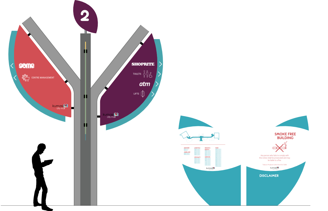Kumasi City Mall - Directional signage by the Native Creative