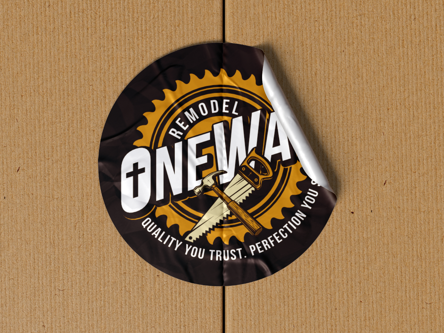 OneWay Remodel Logo Design - Professional brand identity design by the Native Creative featuring modern geometric elements